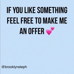 Feel free to make me an offer!